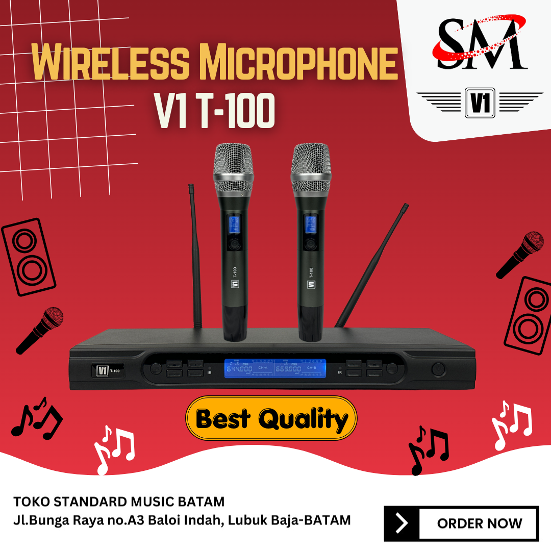 V1 T100 Wireless Microphone