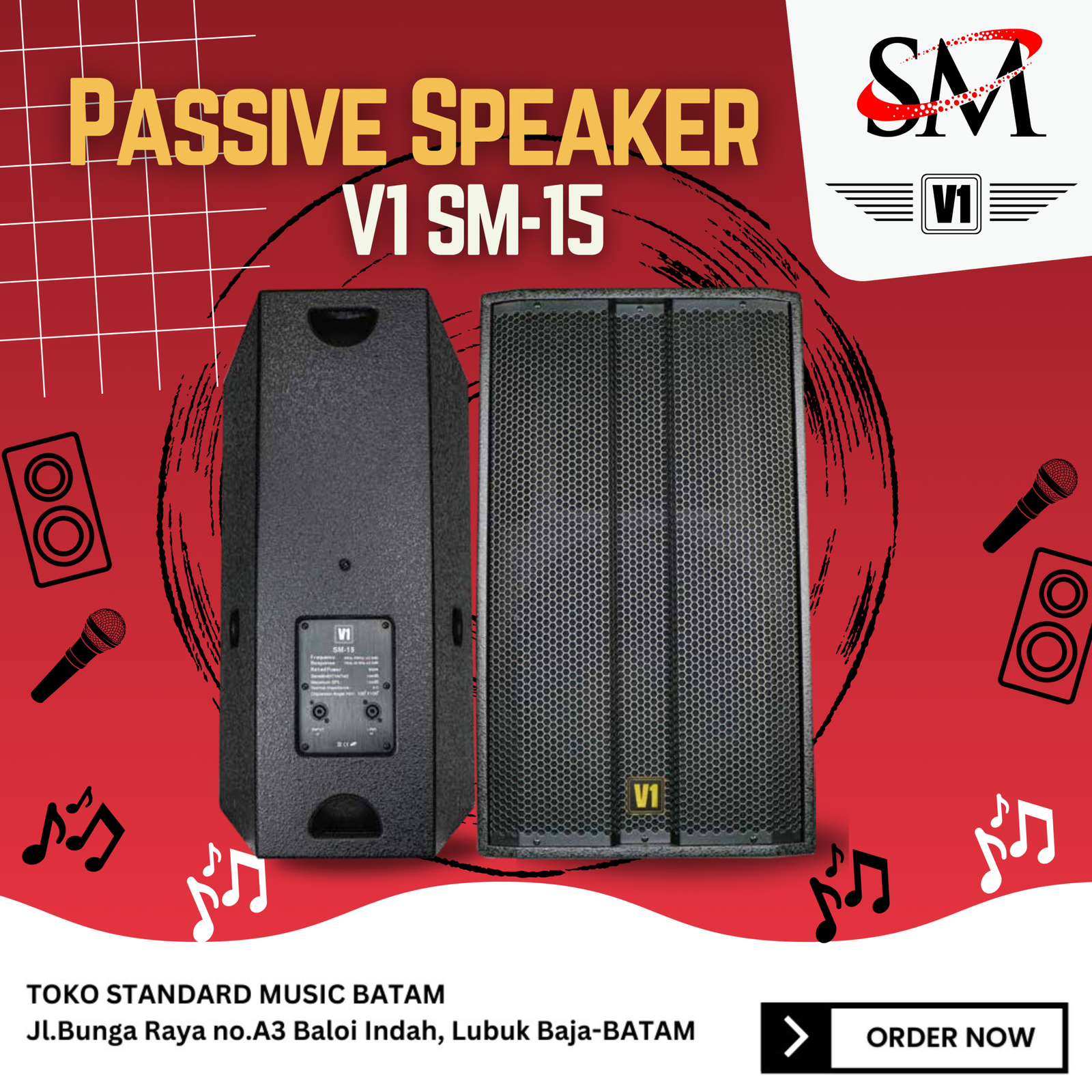 V1 SM-15 Passive Speaker
